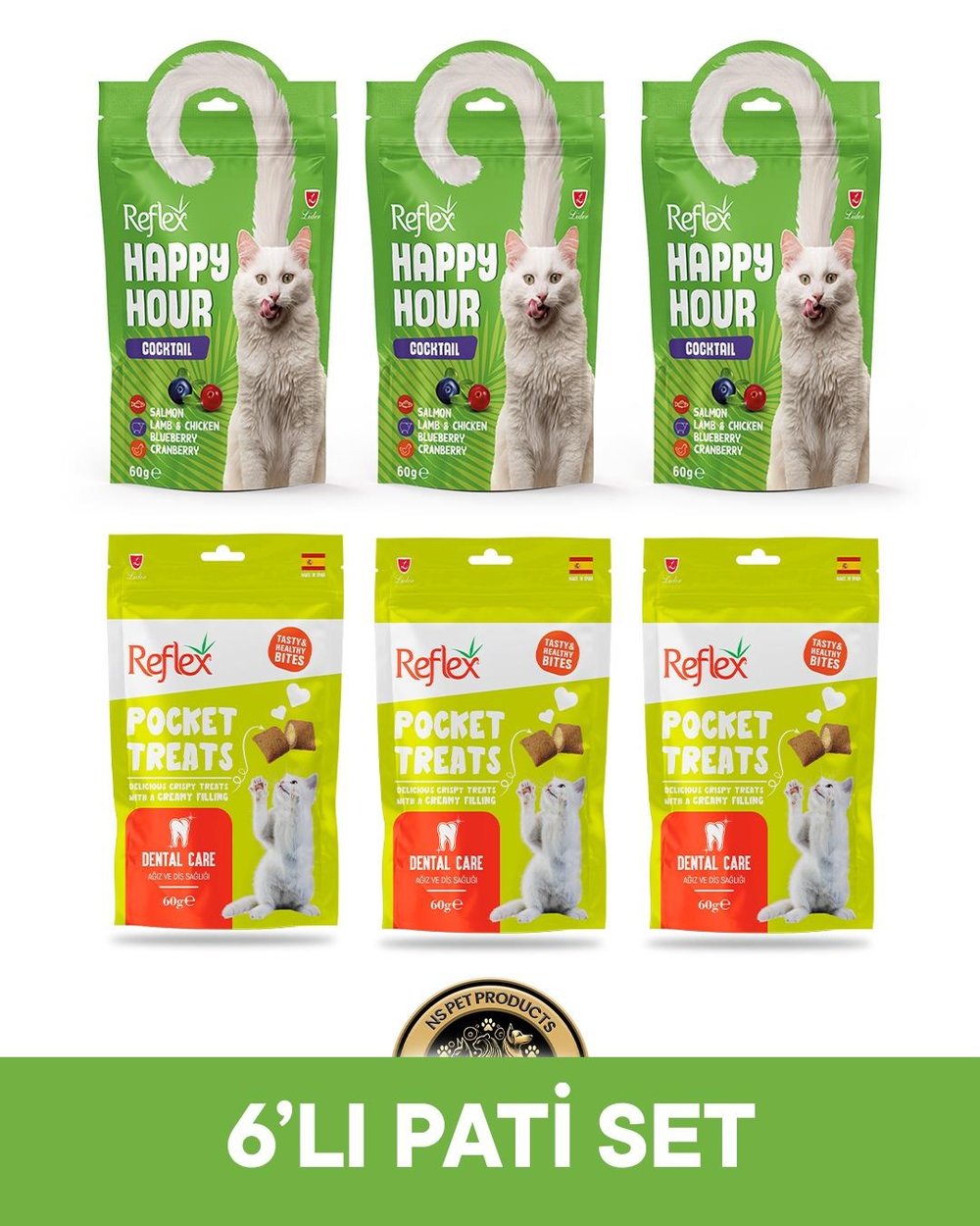 Reflex Happy Hour-Pocket Treats Kedi Maması 6'lı Pati Set - 3