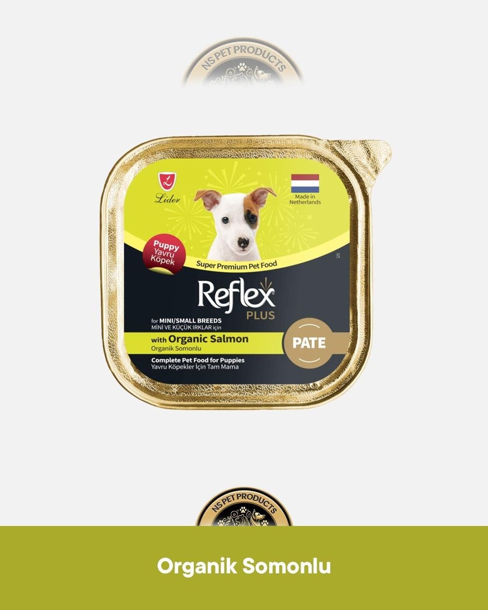Reflex Plus Alutray Pate Organik Somonlu Köpek Maması 85 gram