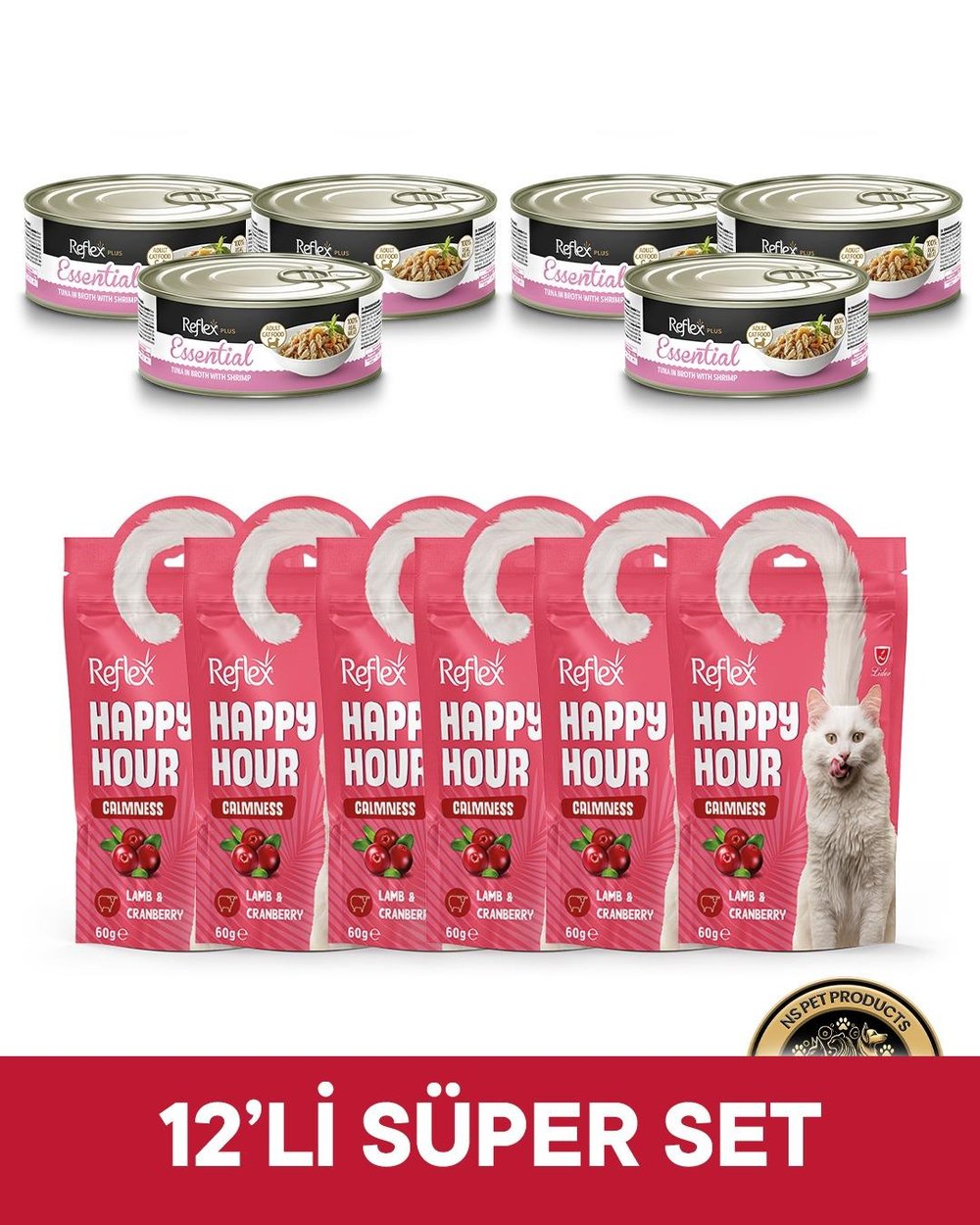 Reflex Plus Essential-Happy Hour Kedi Maması 12'li Süper Set - 1