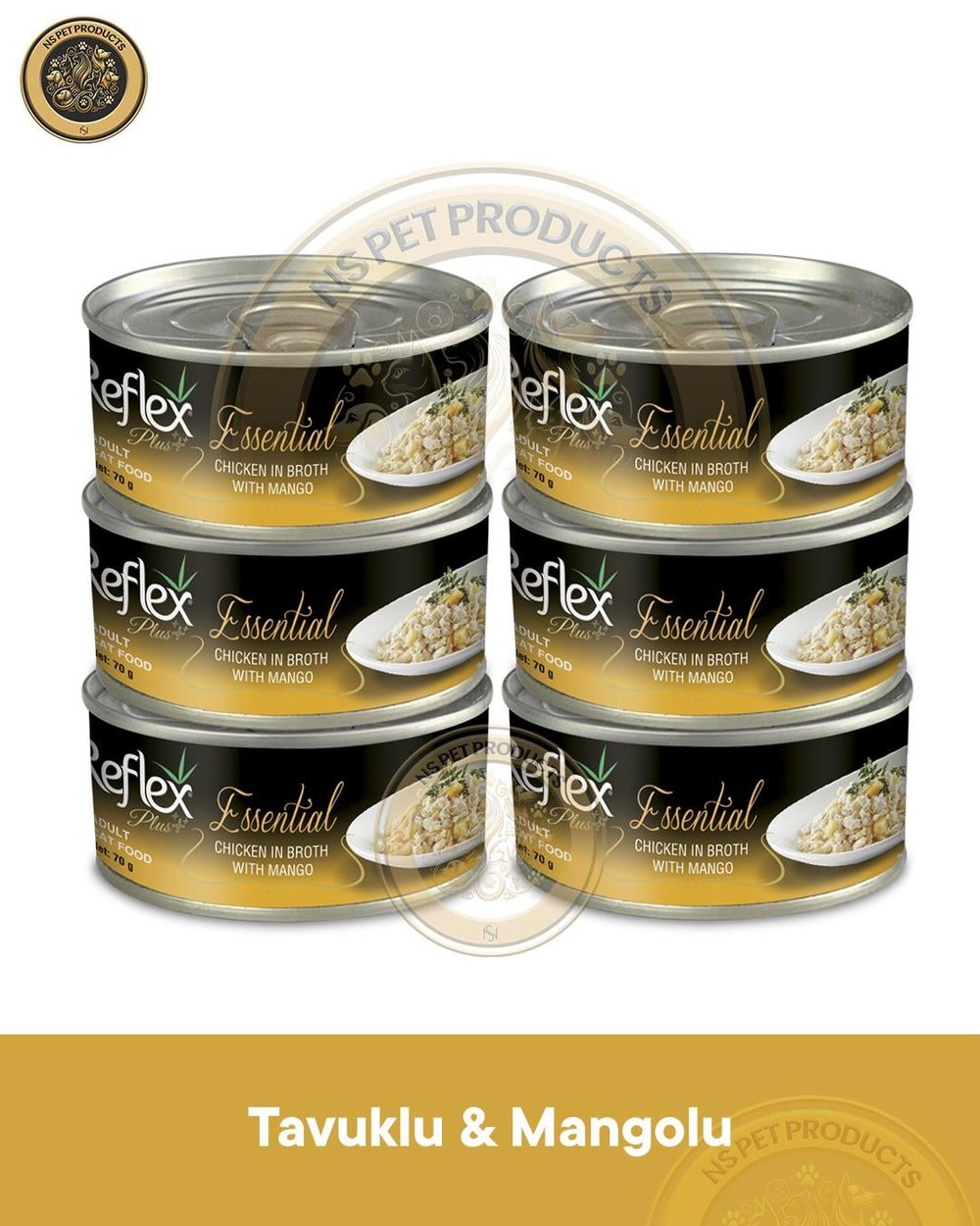 Reflex Plus Essential Kedi Mango&Tavuk 6X70gr
