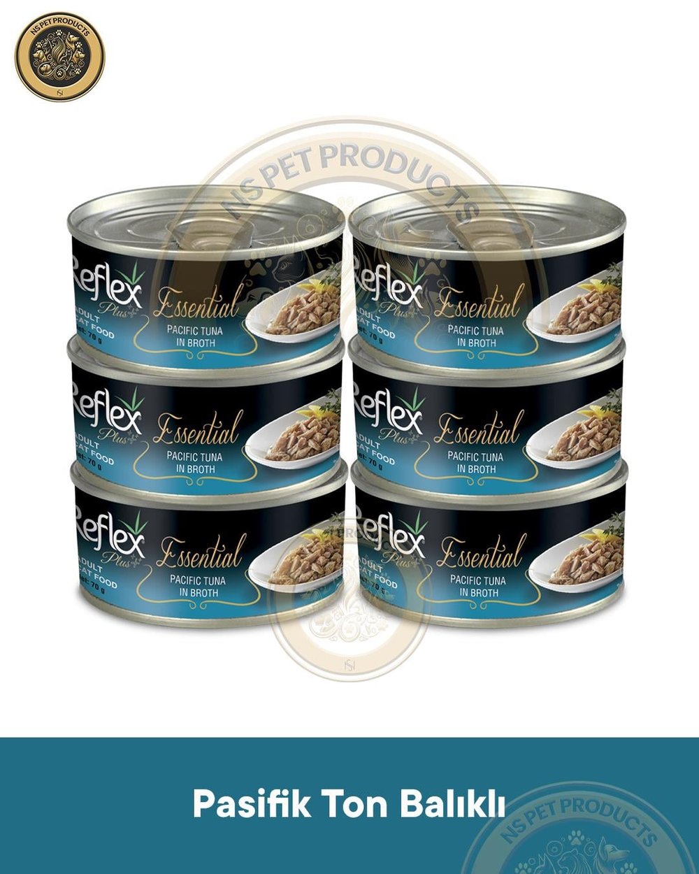 REFLEX Plus Essential Kedi Pasifik Ton Balık 6X70gr