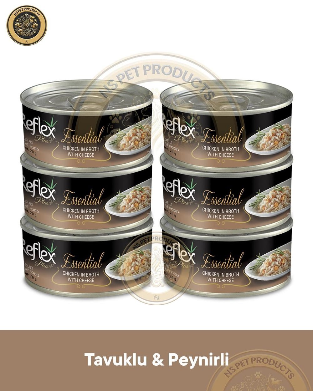 Reflex Plus Essential Kedi Peynirli&Tavuklu 6X70gr