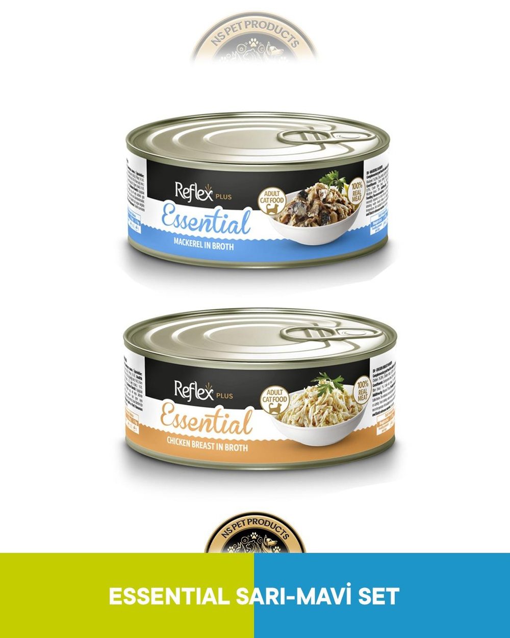Reflex Plus Essential Uskumru & Tavuk Göğüs Kedi Maması Seti 2x70 gram