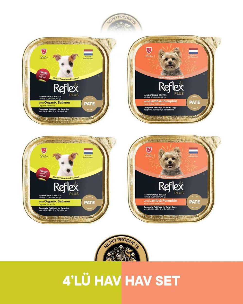 Reflex Plus Havhav Set Köpek Maması 4x85 gram