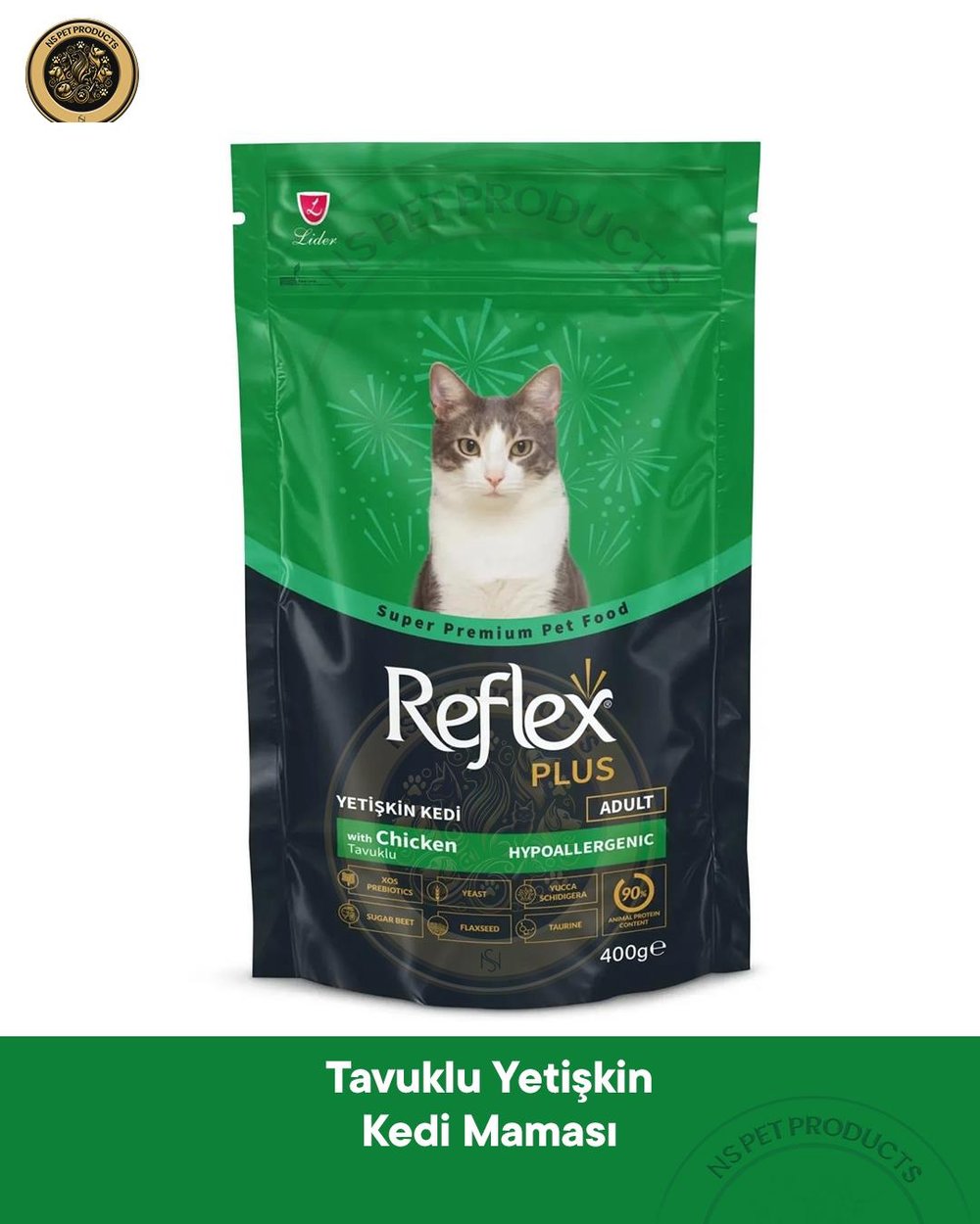 Reflex Plus Hypoallergenic Tavuklu Yetişkin Kedi Maması 400gr