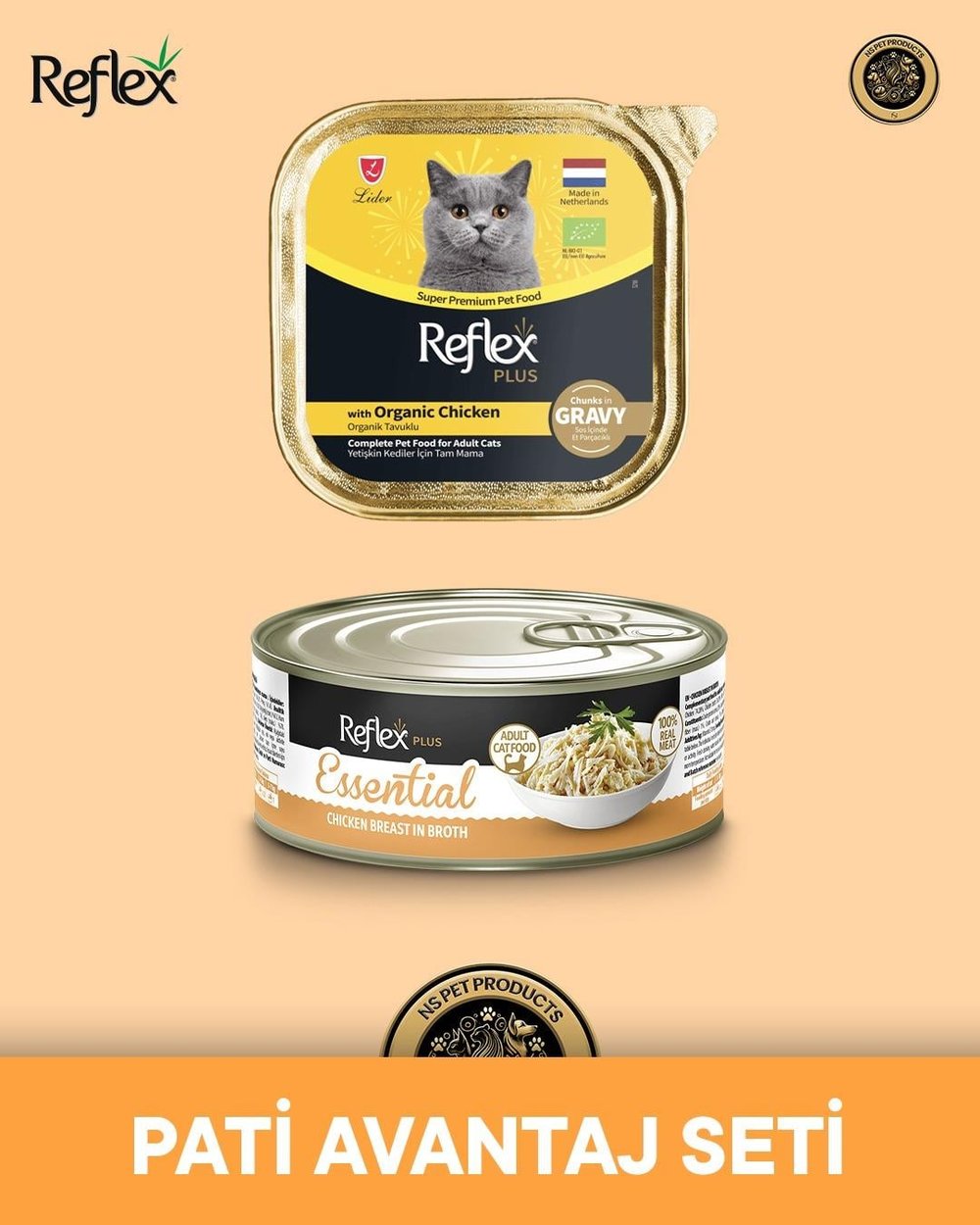 Reflex Plus Kedi Maması 2'li Pati Avantaj Set