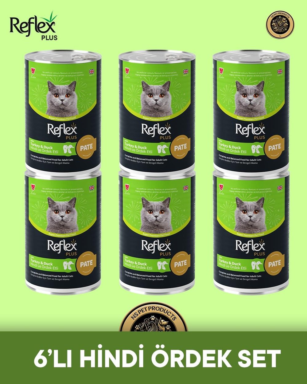 Reflex Plus Kedi Maması 6'lı Hindi Ördek Set