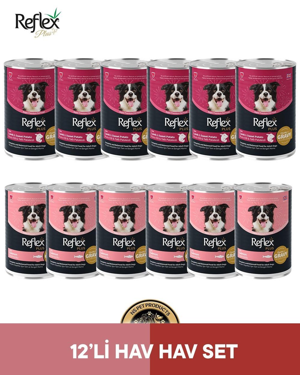 Reflex Plus Köpek Maması 12'li Hav hav Set