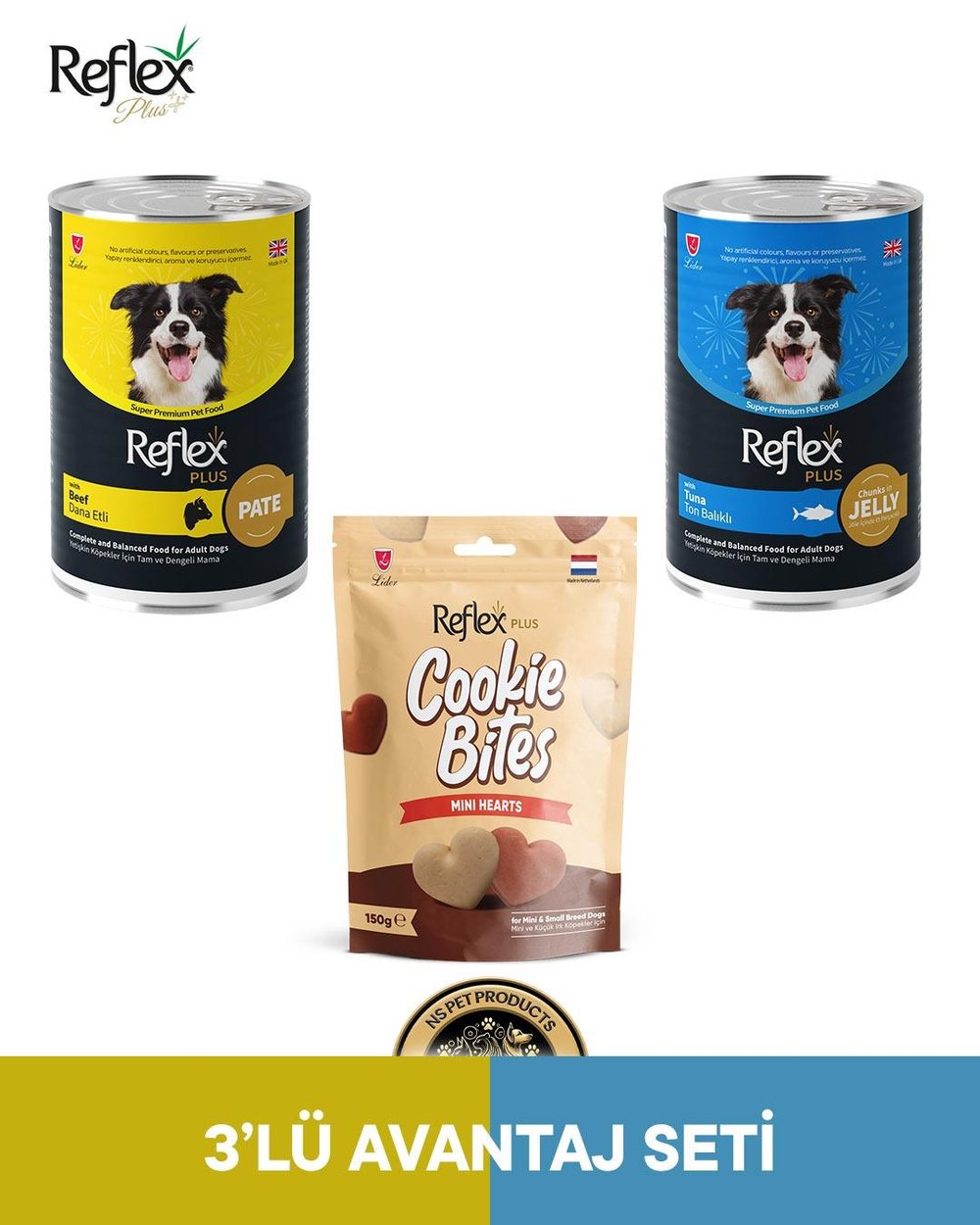 Reflex Plus Köpek Maması 3'lü Avantaj Set