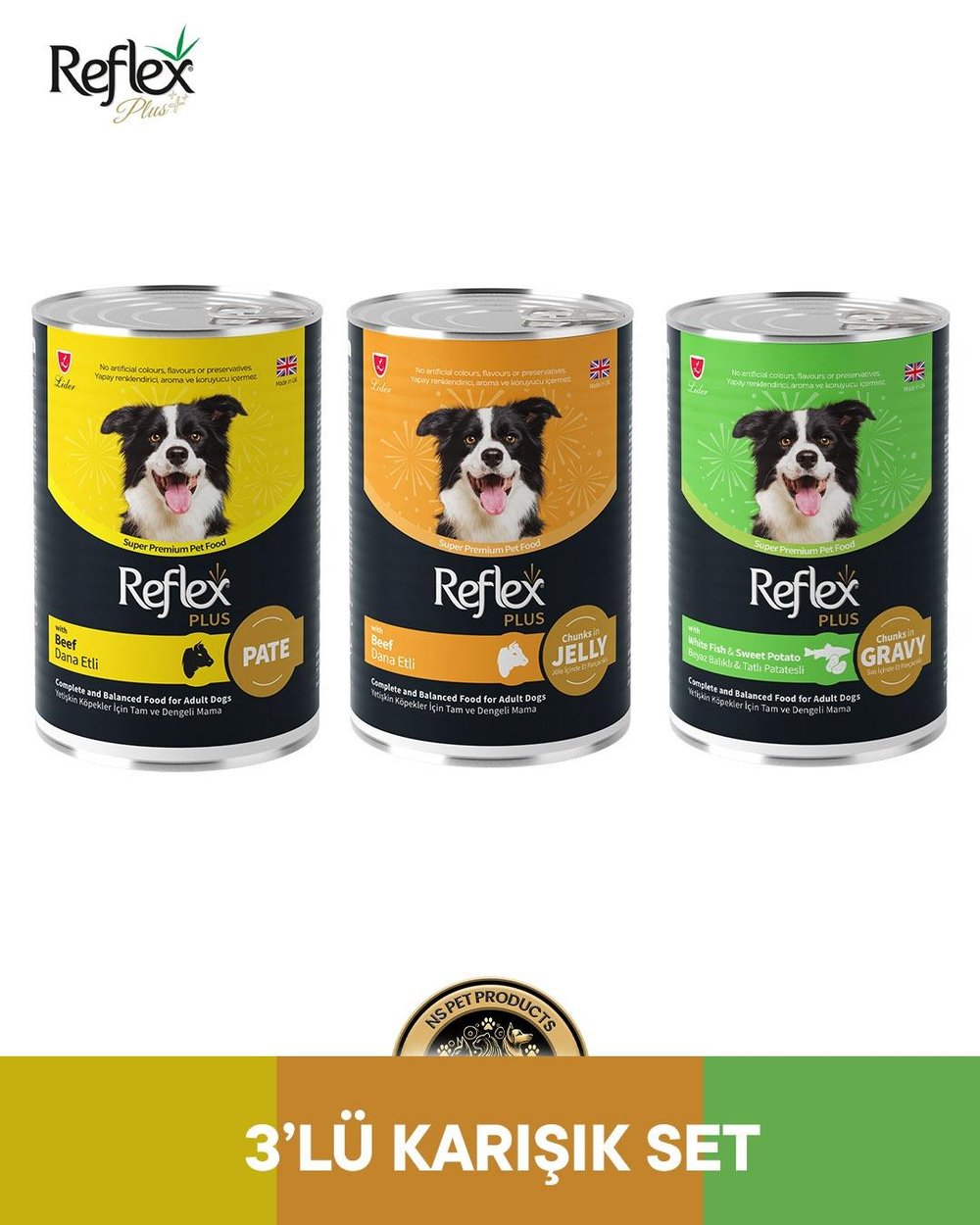 Reflex Plus Köpek Maması 3'lü Karışık Set