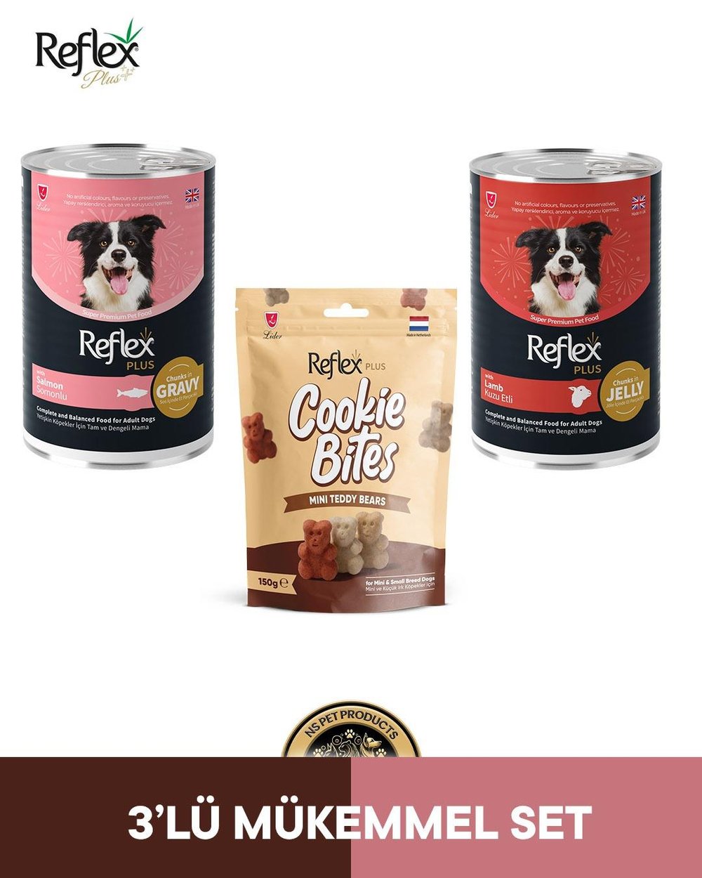 Reflex Plus Köpek Maması 3'lü Mükemmel Set