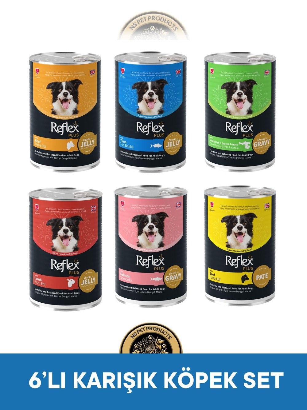Reflex Plus Köpek Maması 6lı Karışık Köpek Set 6x400 gram