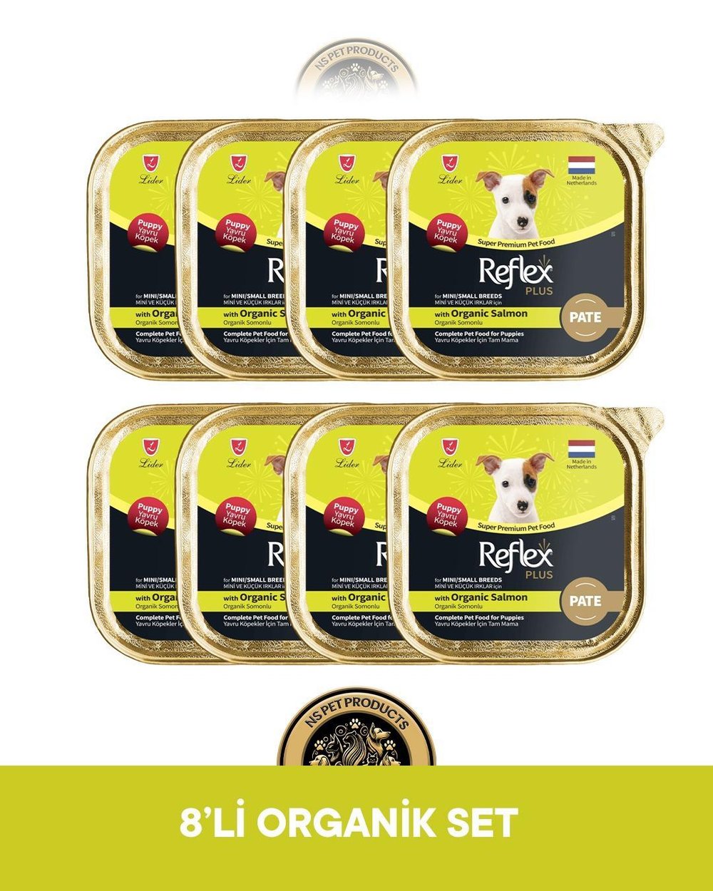 Reflex Plus Organik Somon Set Köpek Maması 8x85 gram
