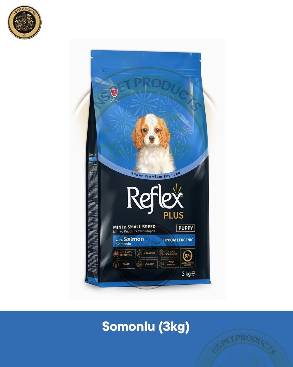 Reflex Plus Somonlu Mini ve Küçük Irk Yavru Köpek Maması 3 kg