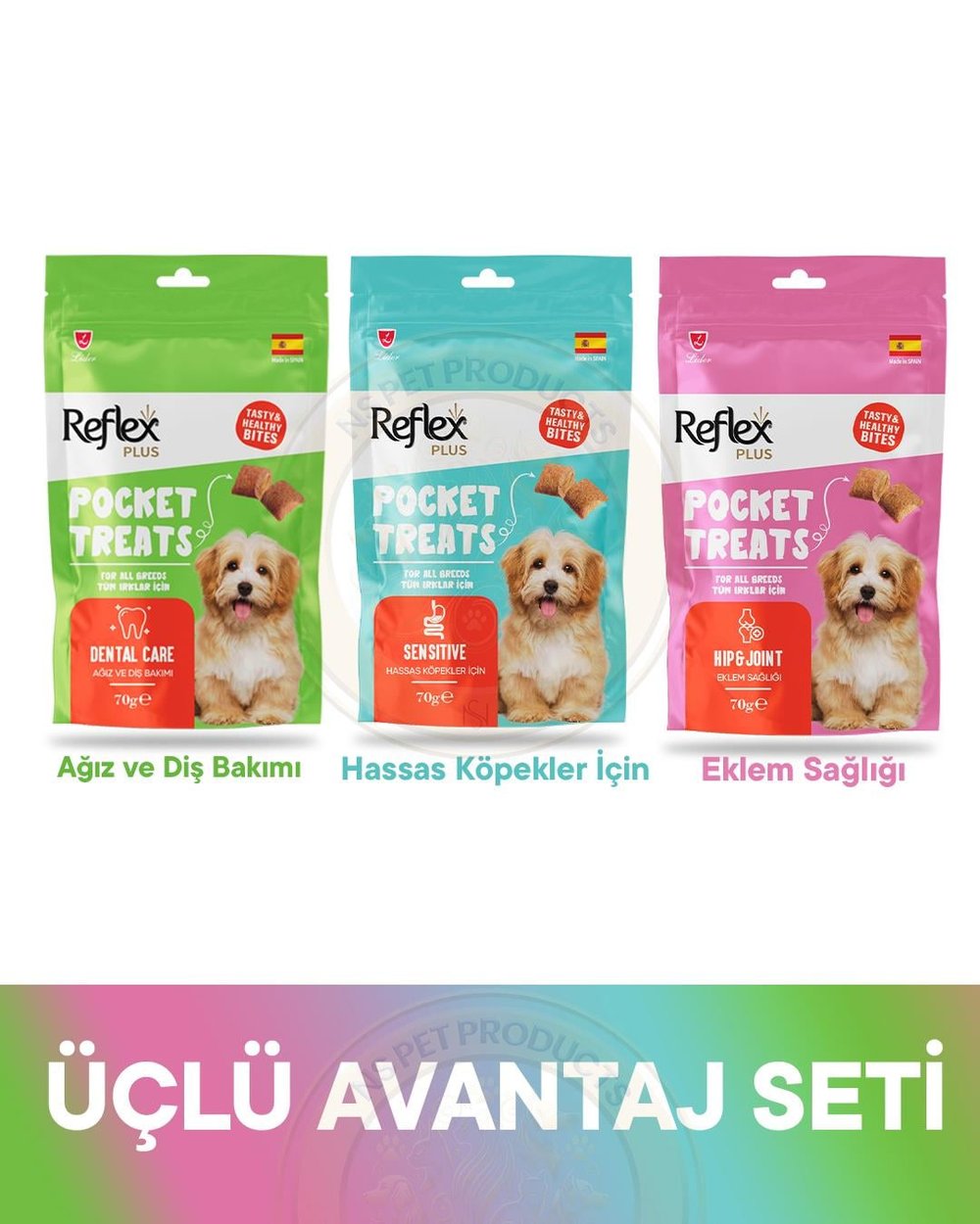 Reflex Pocket Treats 3lü Avantaj2 Köpek Ödül Maması 3x70gr