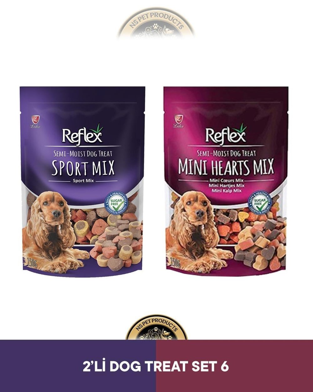 Semi-Moist Sport Mix & Mini Kalp Mix Köpek Ödül Maması Seti 2x150 gram