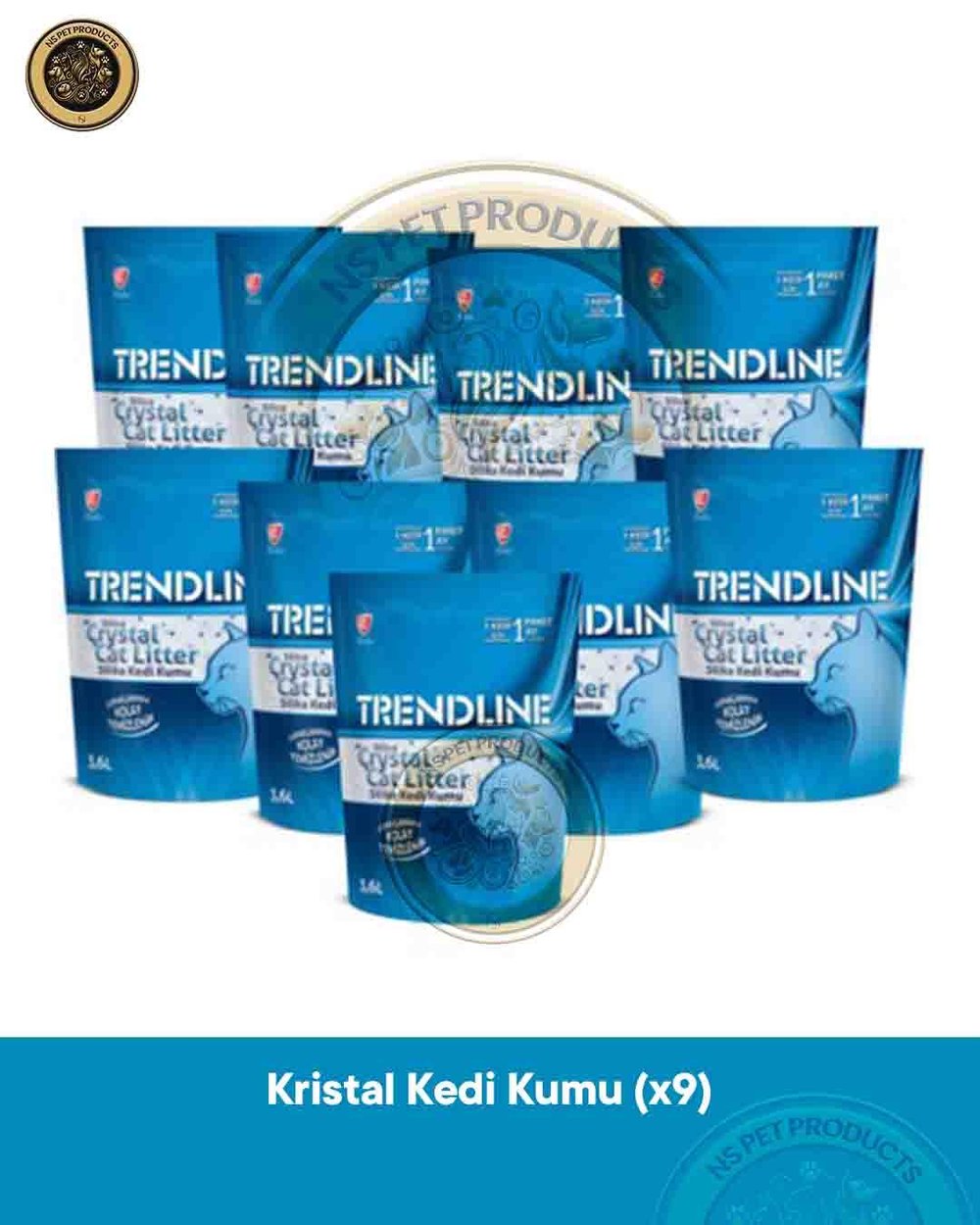 Trendline Silika Kristal Kedi Kumu 3,6L x 9 adet