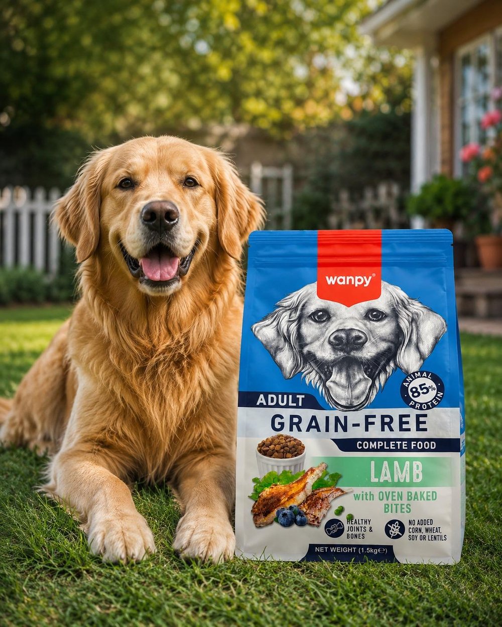 Wanpy Adult Grain-Free Kuzulu Yetişkin Köpek Maması 1.5 kg Tahılsız