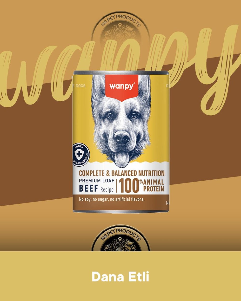 Wanpy Dana Etli Ezme Köpek Konservesi 375 gr