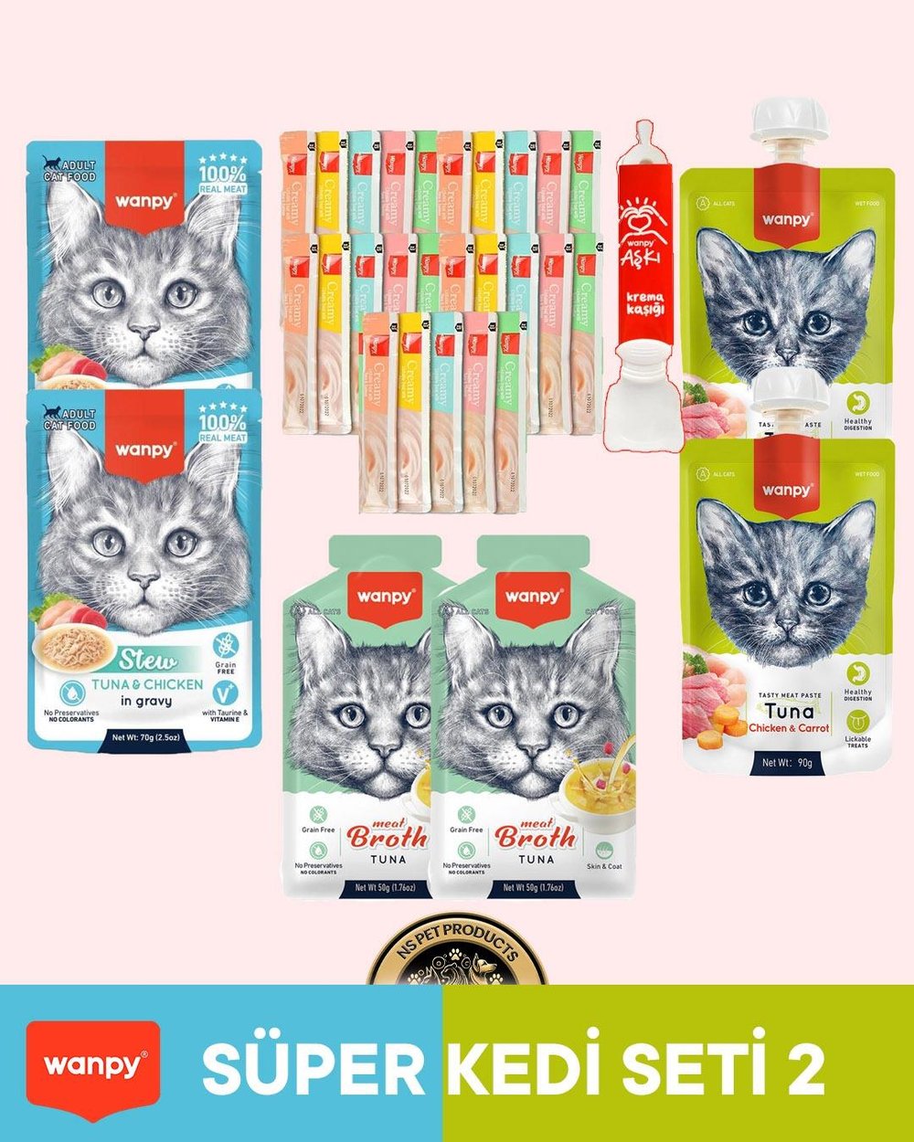 Wanpy Kedi Maması Süper Kedi Set - 2