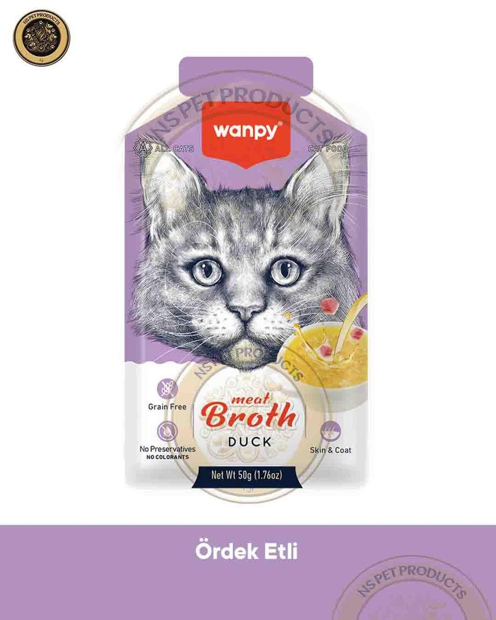 Wanpy Kediler için Ördek Eti Çorbası 50g 