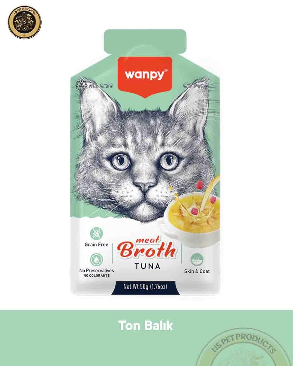 Wanpy Kediler için Ton Balığı Eti Çorbası 50g