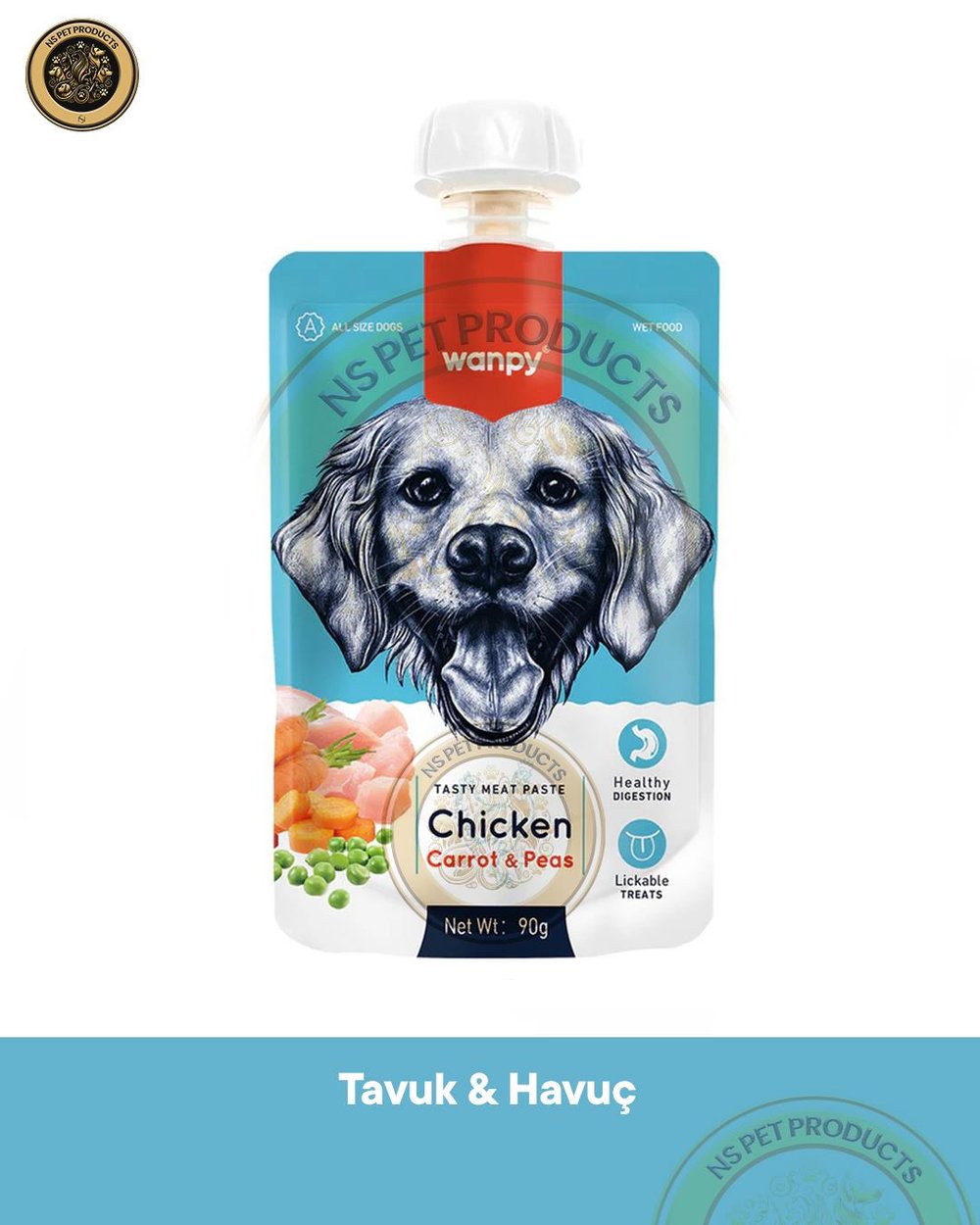 Wanpy Taze Tavuklu&Havuçlu Köpek Et Ezmesi 90 gr