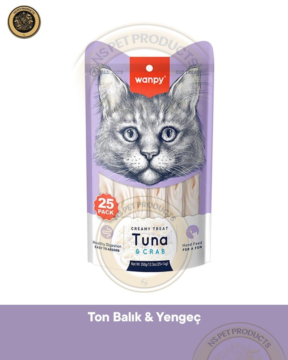 Wanpy Ton Balık-Yengeç Krema Kedi Ödülü 25X14gr 