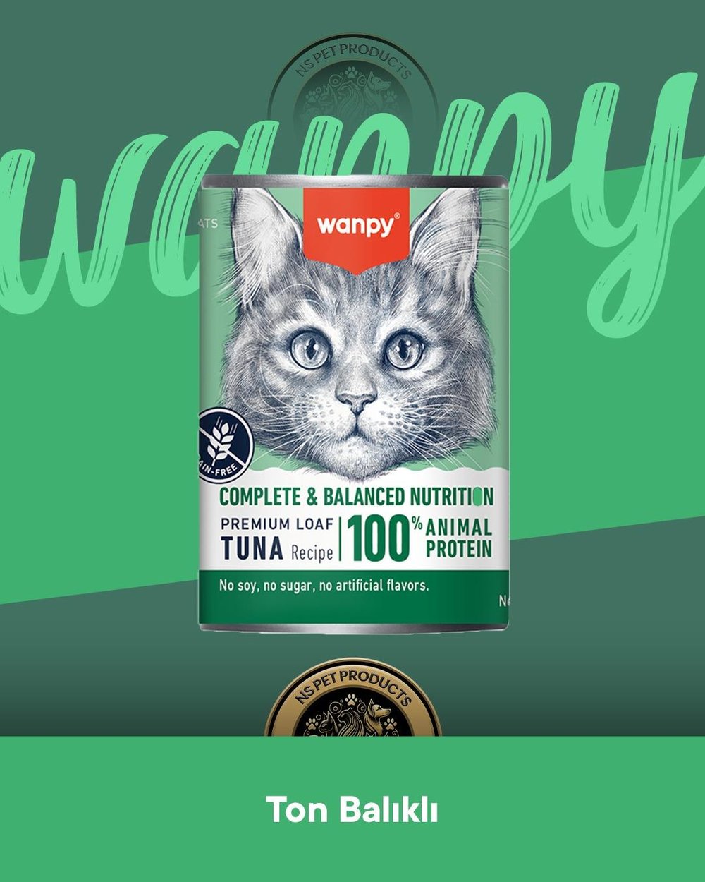 Wanpy Ton Balıklı Ezme Kedi Konservesi 375 gr