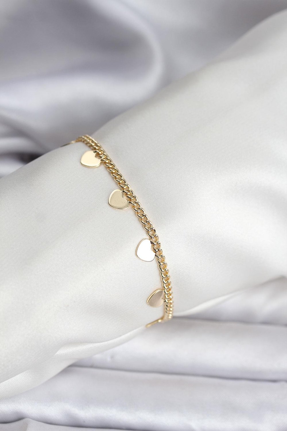 14K Gold Renk Kaplama Kalpli Model CM Kadın Bileklik – PRT3500EB09611