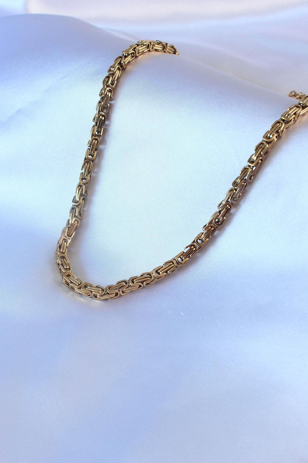 316L Çelik Gold Renk Kral Zincir Model Erkek Kolye – PRT3500EB00509