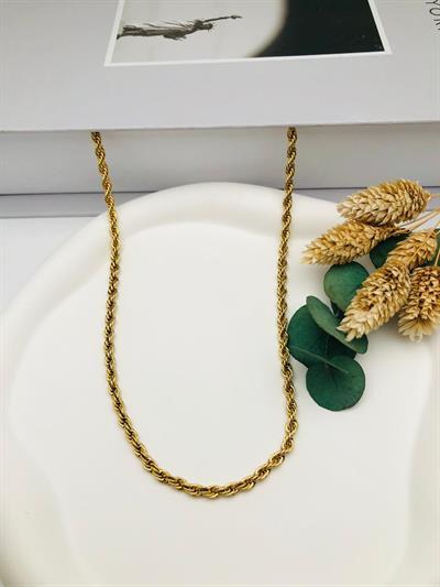 Burgu Kolye 4mm 45cm (Gold) 010656