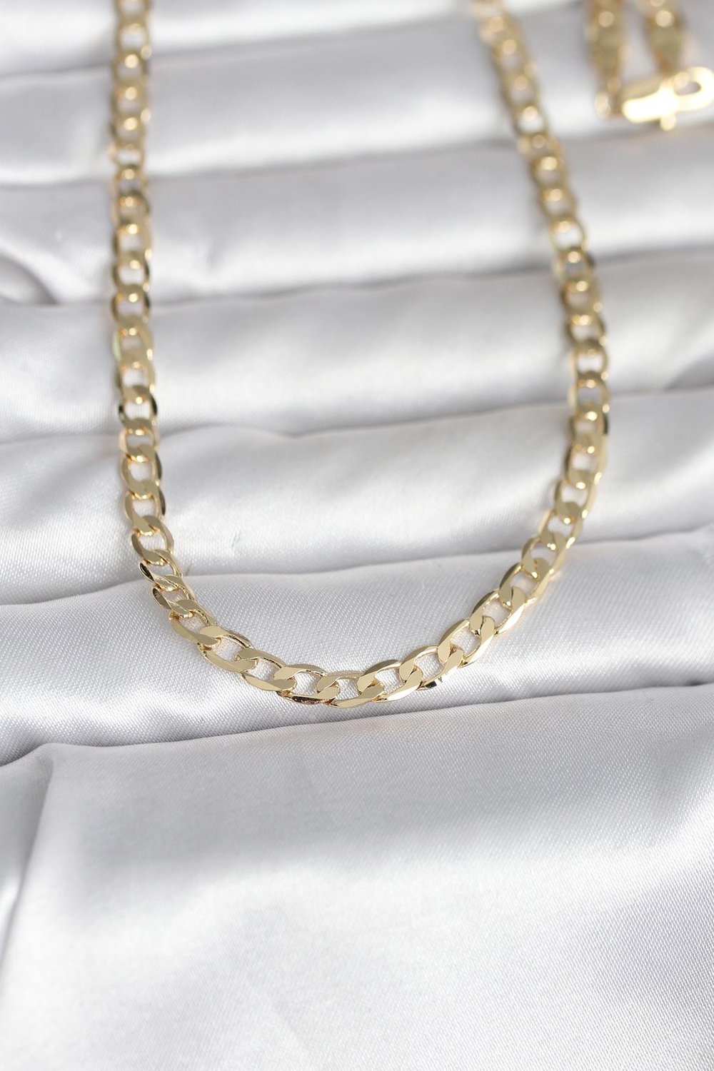 14K Gold Renk Kalın Zincir Model 60cm Kadın Kolye - PRT3500EB10317