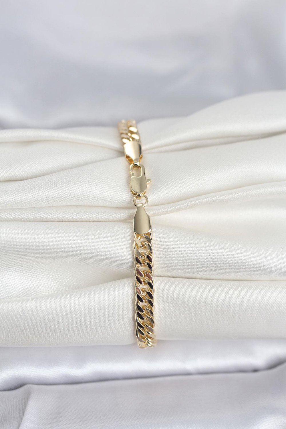 14K Gold Renk Kalın Zincir Model Kadın Bileklik - PRT3500EB10360cm