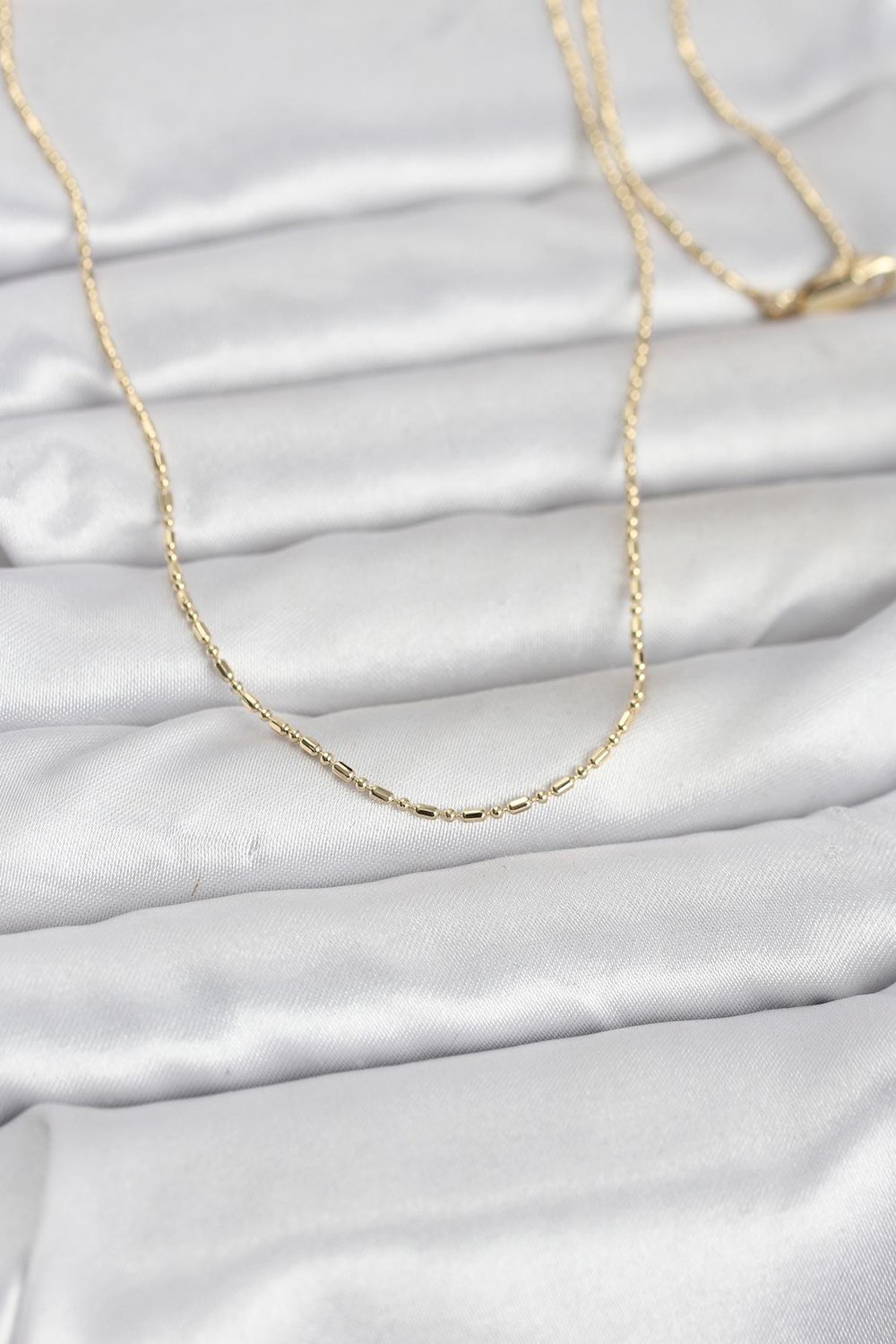 14K Gold Renk Parçalı Topçuk Model 60cm Kadın Kolye - PRT3500EB10274