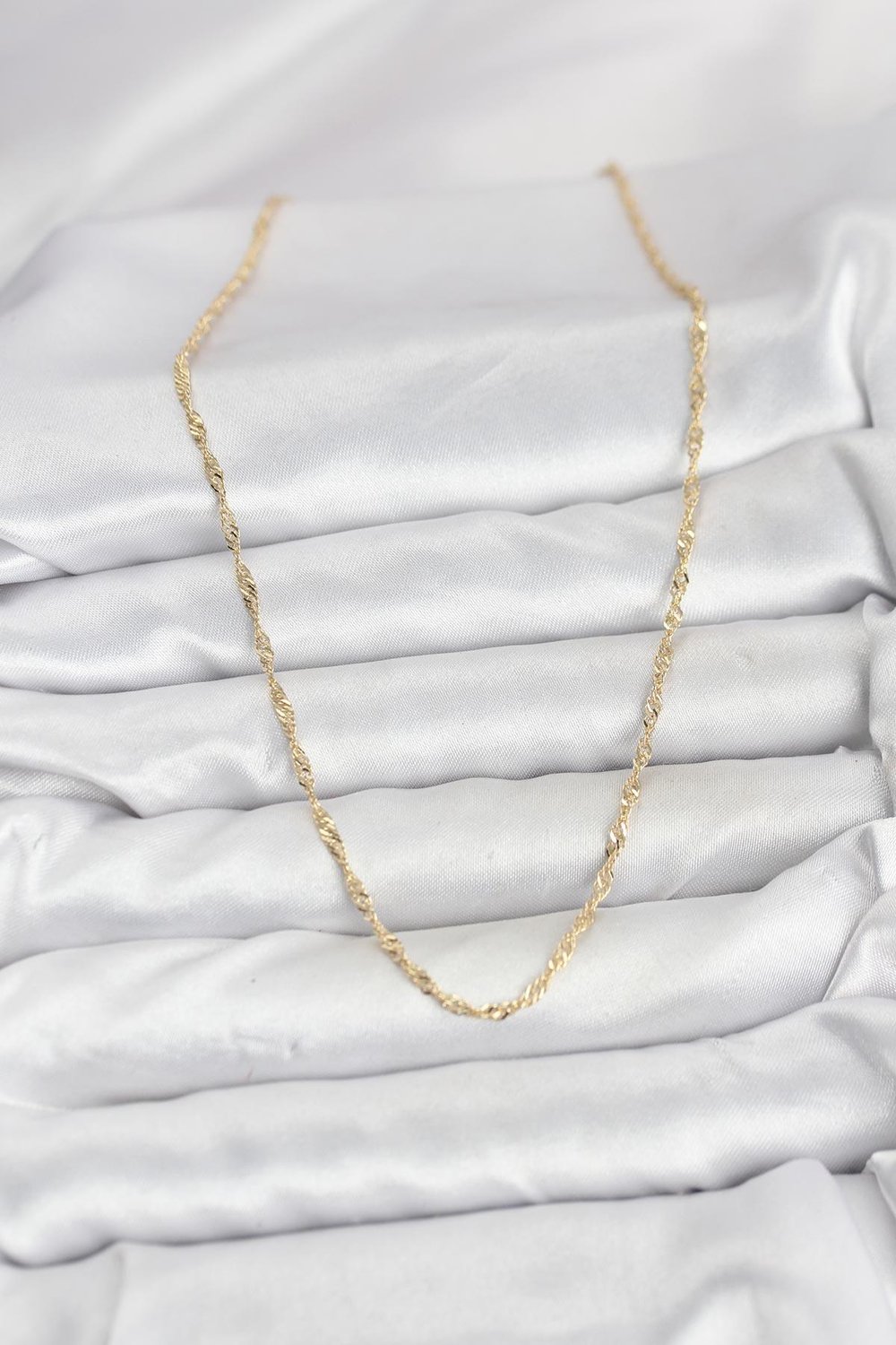 14K Gold Renk Yassı Burgulu Model Kadın Kolye - PRT3500EB10247