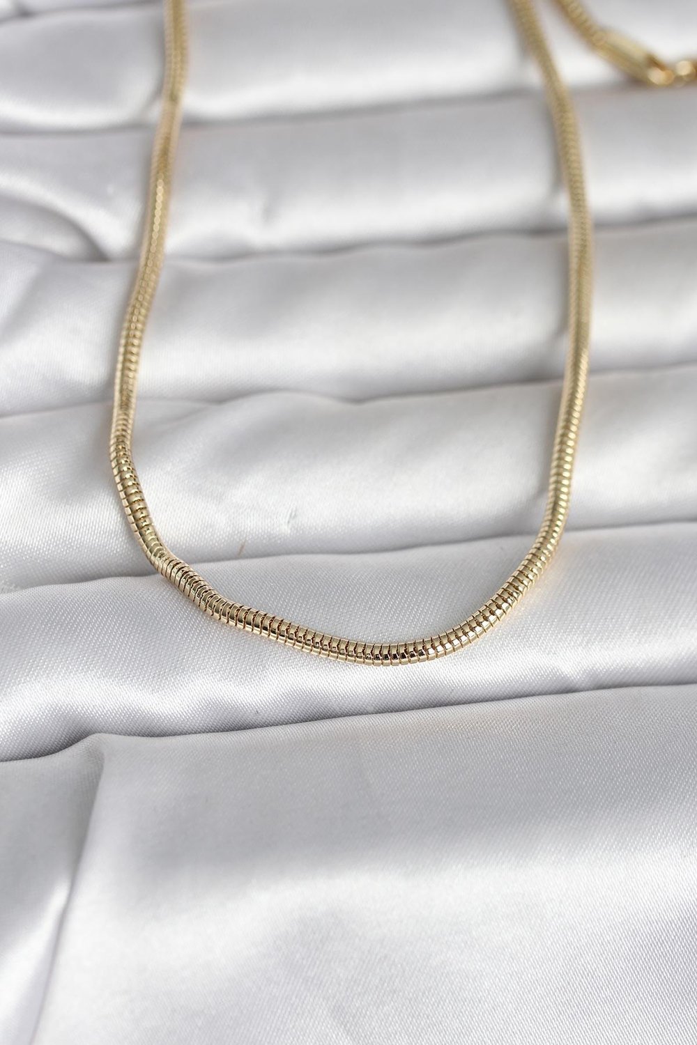 14K Gold Renk Yılan Zincir Model 60cm Kadın Kolye - PRT3500EB10321