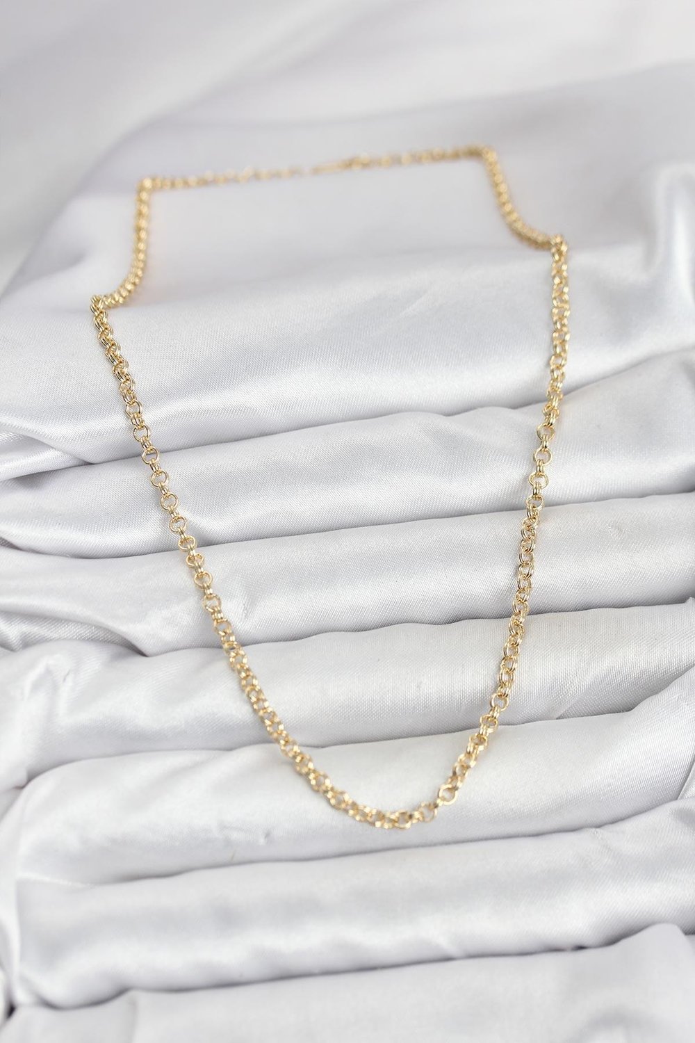 Gold Renk Pirinç Halkalı Model Kadın Kolye - PRT3500EB10240