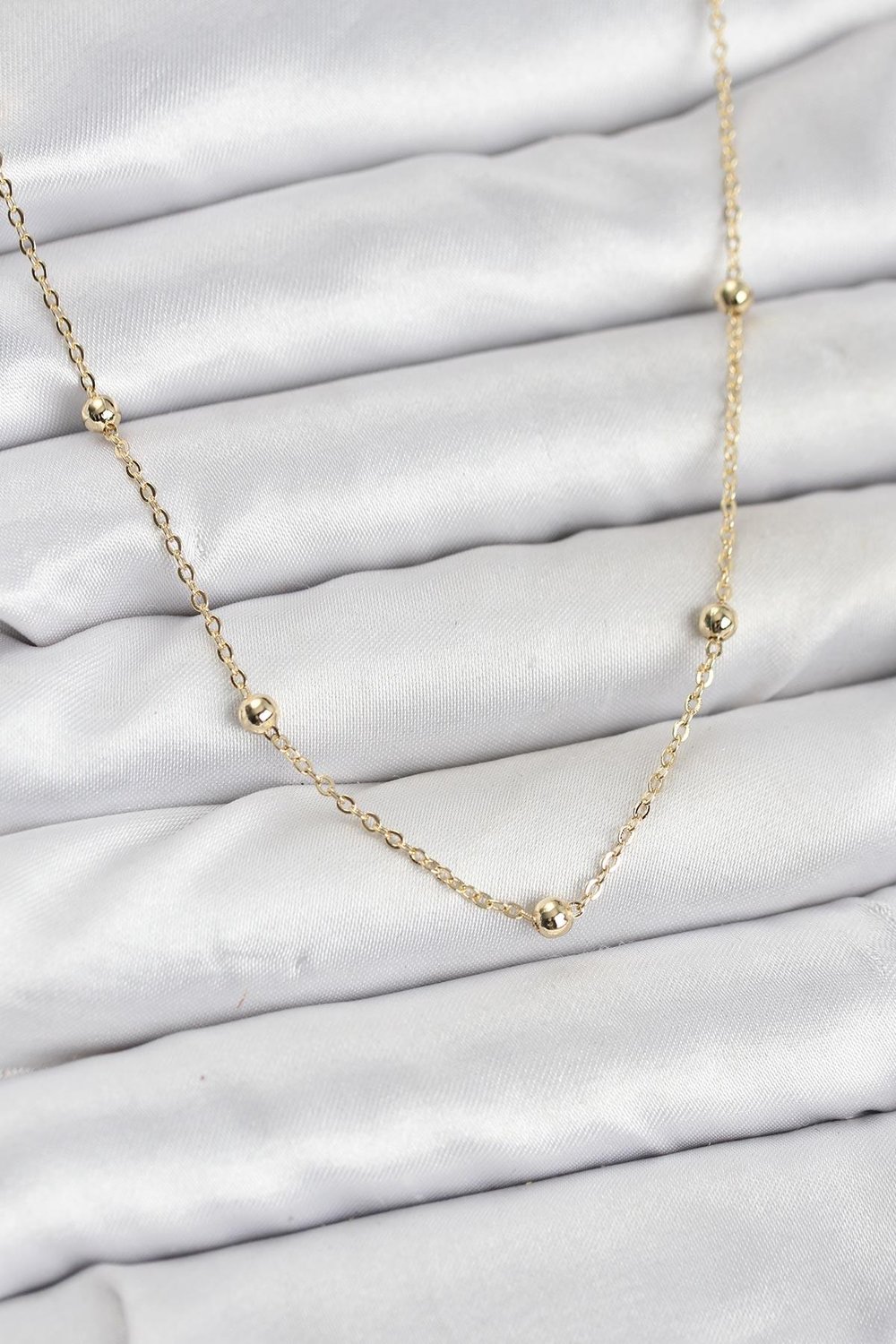 Gold Renk Top Zincirli Kadın Kolye - PRT3500EB10241