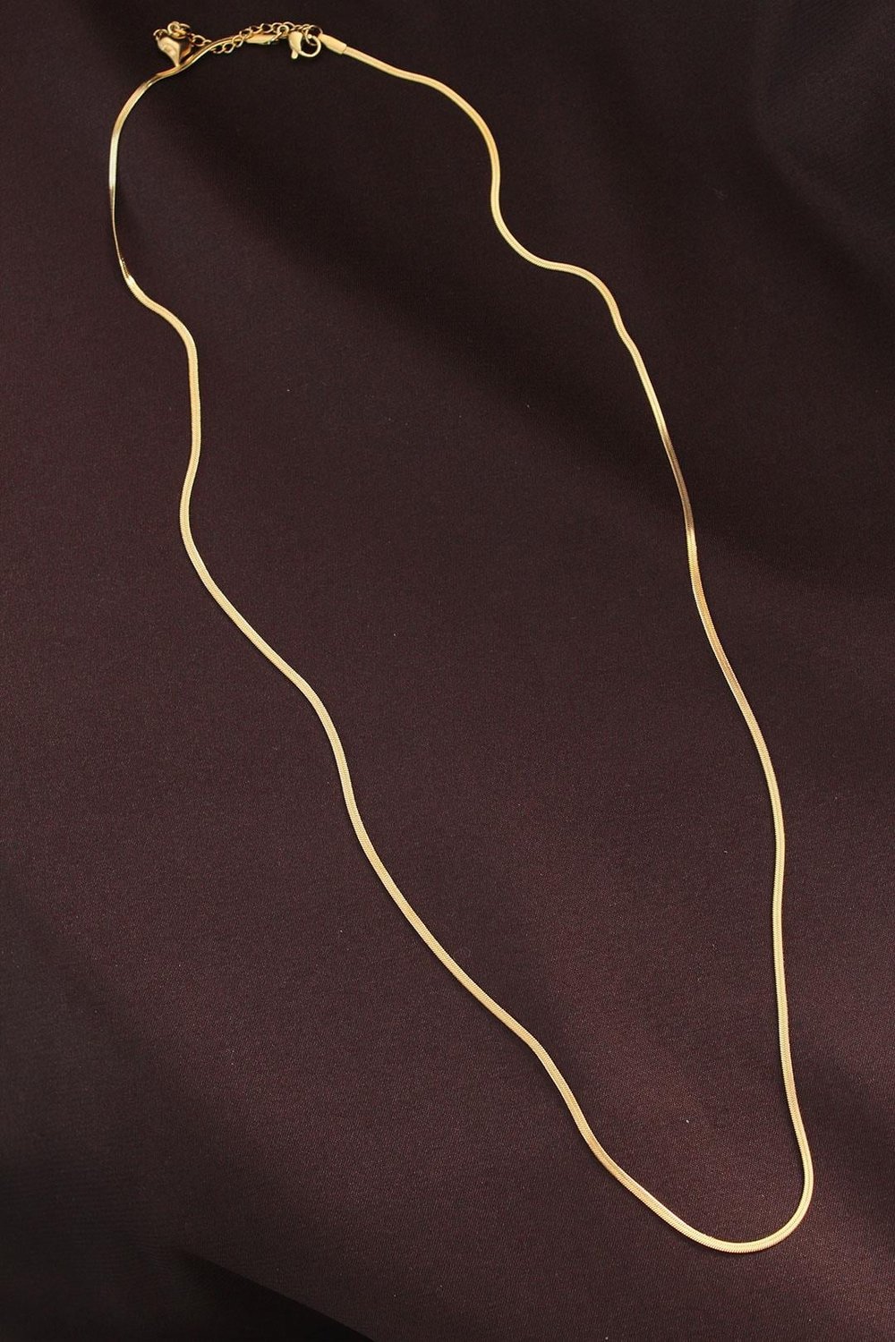 Çelik Gold Renk 60 cm İnce İtalyan Zincir Kolye - PRT3500EB10238