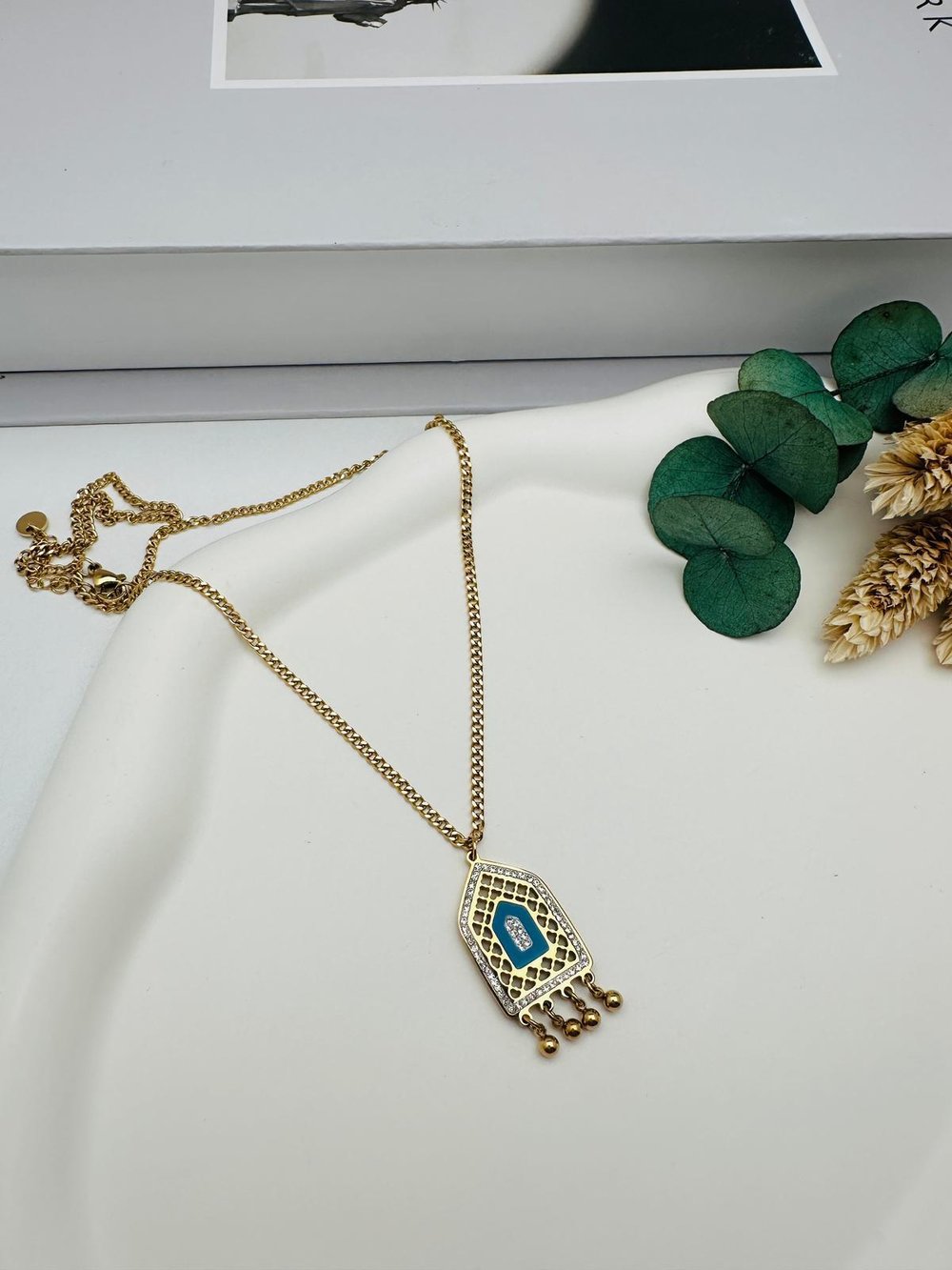 Çelik kolye (Gold) 00036