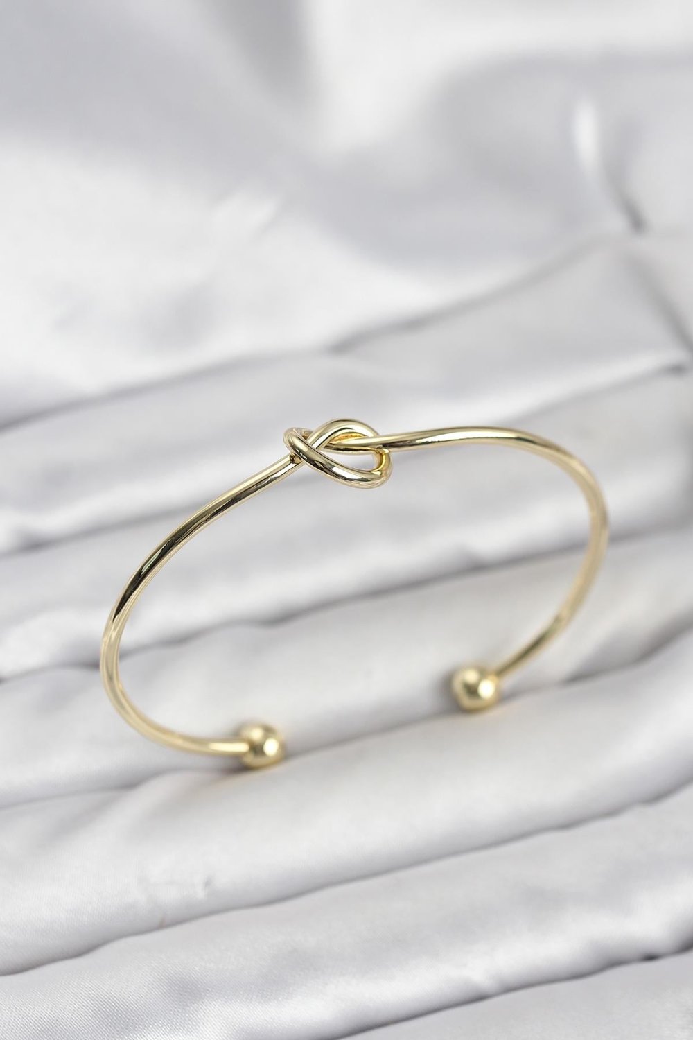 Düğüm Model Pirinç Gold Renk Kadın Bileklik