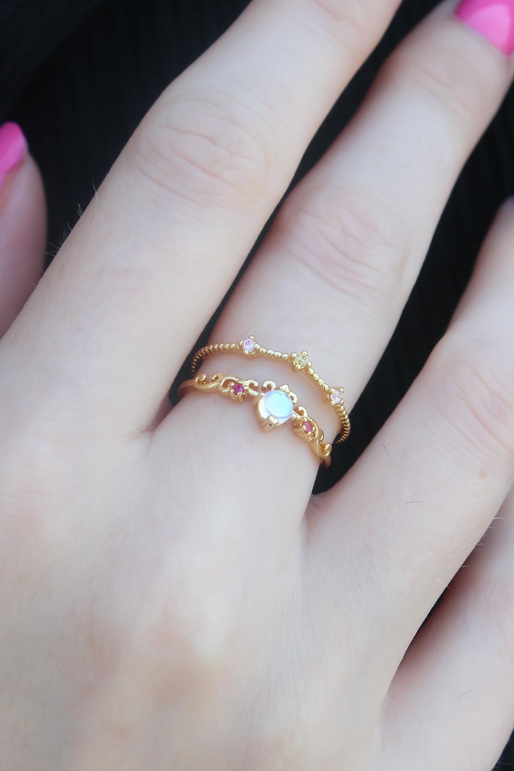 Gold Renk Zirkon Taşlı Taç Model Kadın Yüzük – PRT3500EB00451
