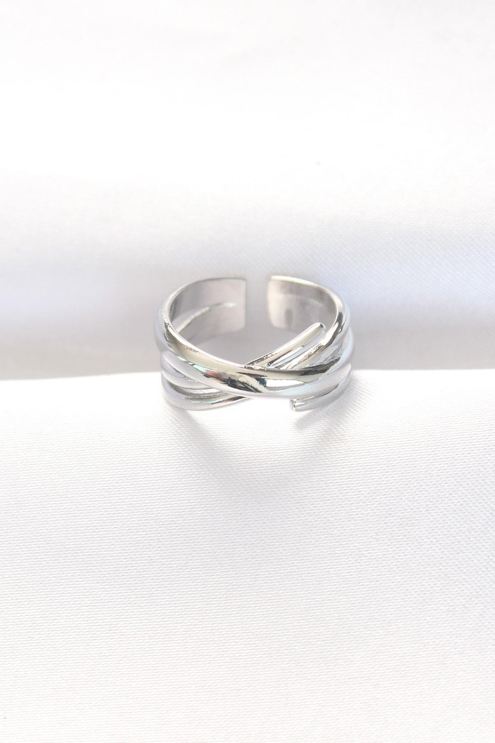 Kalın Silver Renk Ayarlanabilir Yüzük – PRT3500EB01306