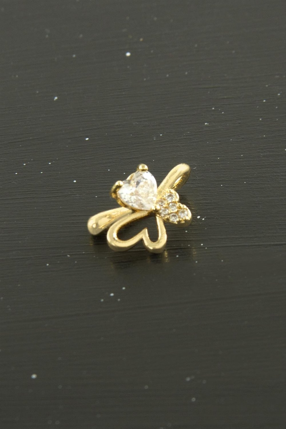 Kalp Tragus Zirkon Taşlı Piercing 1 Adet
