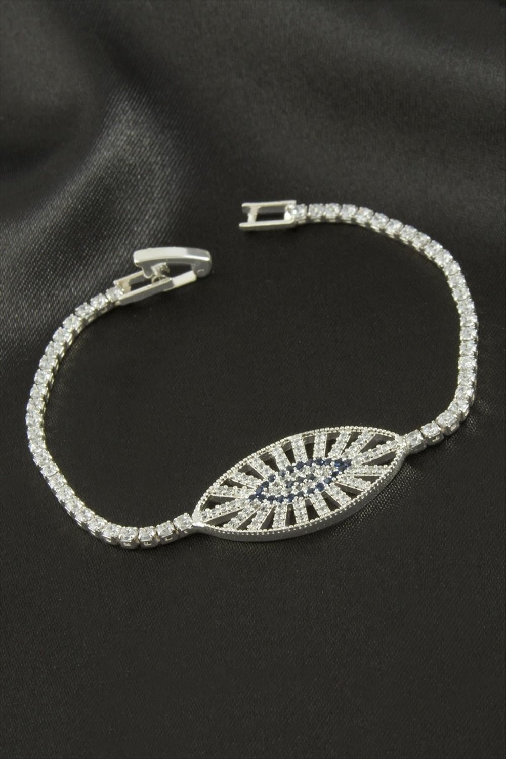 Oval Zirkon Taşlı Çocuk Bileklik 16 cm