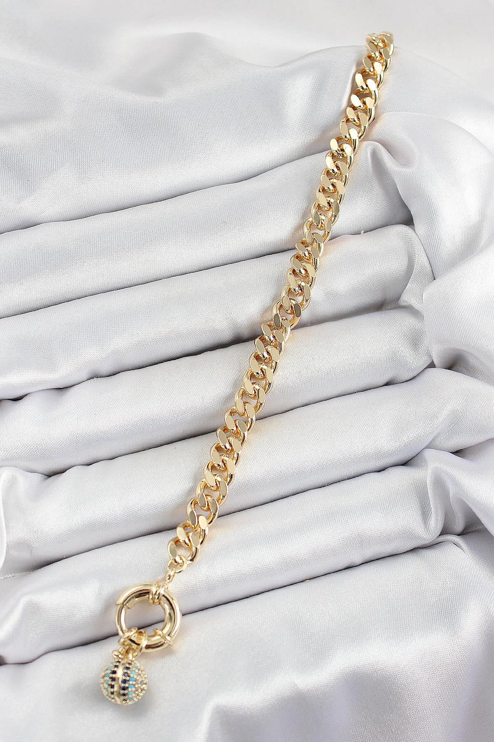 Pirinç Nazar Model Zirkon Taşlı Gold Renk VİP Seri Kadın Bileklik – PRT3500EB06886
