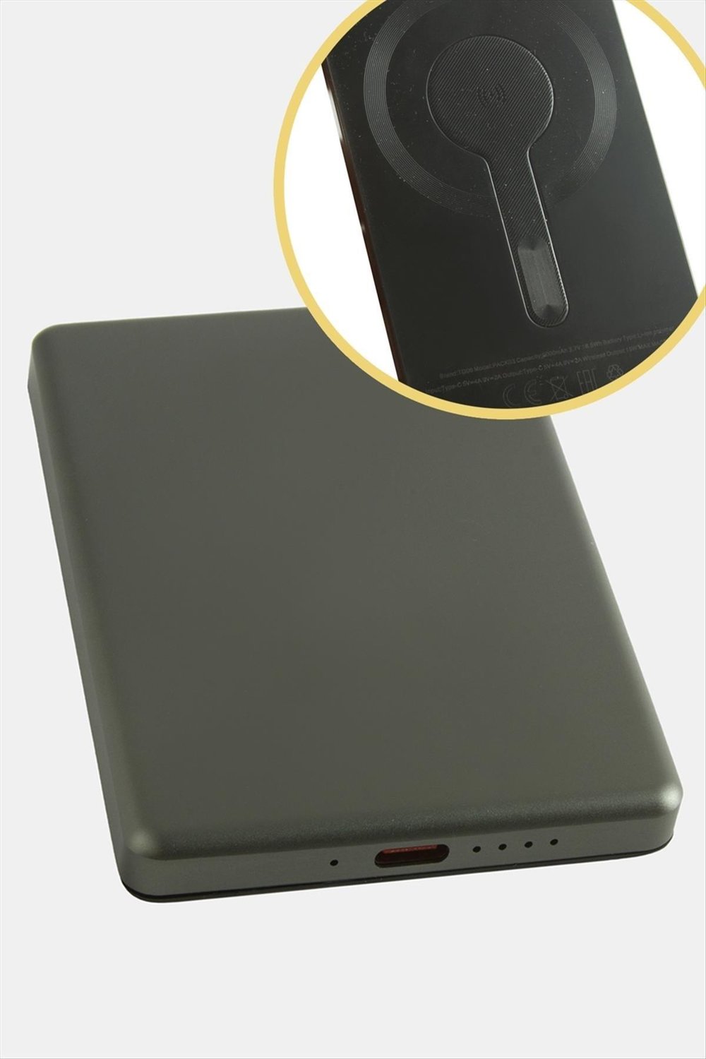 TG06 Mini Manyetik 5000 mAh Power Bank Taşınabilir Şarj Cihazı