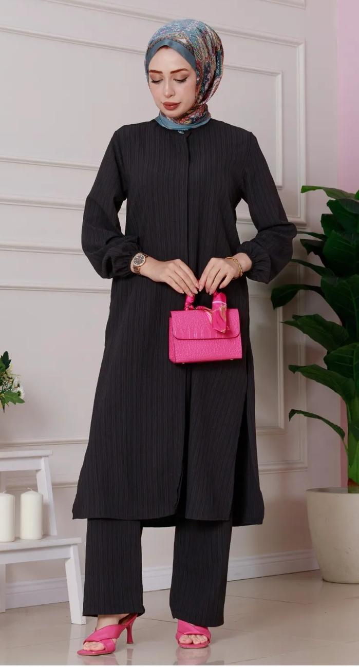 TESSETTÜRSİYAH PANTOLON TÜNİK TAKIM