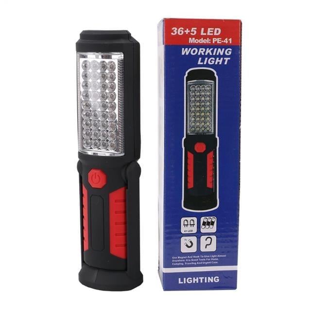 Powermaster PE-41 36+5 Ledli 2 Modlu Kancalı Mıknatıslı Pilli Çalışma Lambası